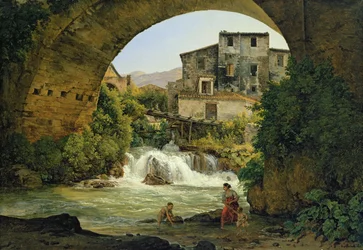 Unter dem Bogen einer Brücke in Italien, 1822
